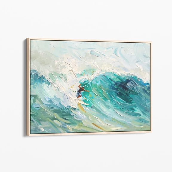 Velto Surfing On Blue Waves | Stretched Canvas Print | Wall Art Surfing | Surfer Gifts | Canvas Wall Art Gift | Sob4 Canvas, 8x10 UNFRAMED