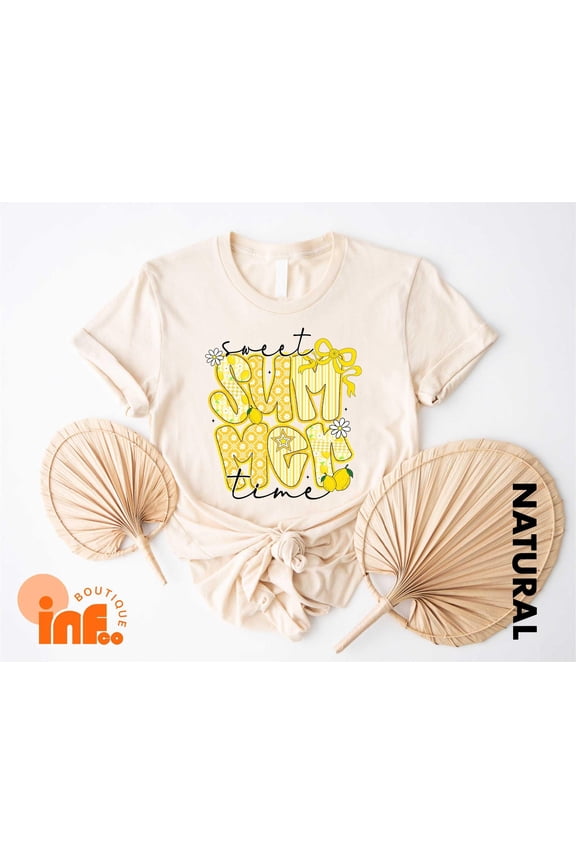 Sweet Summertime Shirt, Sweet Summer Time Tee, Summer Strawberry Shirt, Coquette Summer Shirt for Women, Preppy Summer Tee, Vacation Tee All Size S-5XL