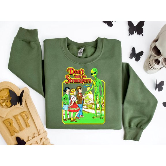 Velto Don't Talk to Stranger Sweatshirt, Retro Happy Holiday Shirt, Happy Holiday Party Shirts, Happy Holiday T-Shirts, Fall Crewneck, Happy Holiday Sweater All Size S-3XL