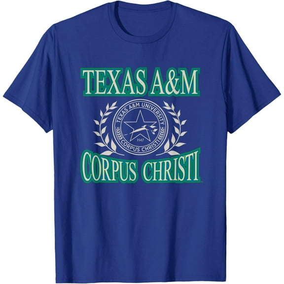 Velto Texas A&M Corpus Christi Islanders Laurels Royal Blue T-Shirt All Size S-5XL