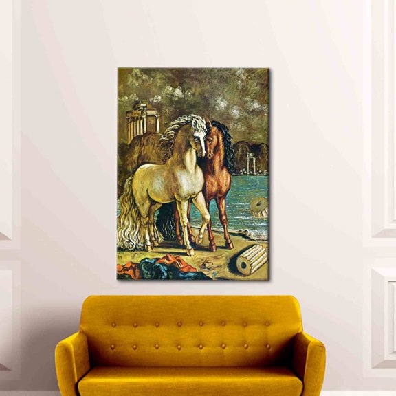 Velto The Horses Of Apollo, Horse Canvas Art, Reproduction Art Canvas, Horse Lover Gift Canvas Art, 8x10 0.75-Inch Pine Wood Frame