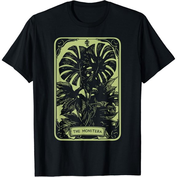 Velto The Monstera Deliciosa Tarot Card | Green Witch Plant Lover T-Shirt All Size S-5XL
