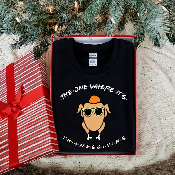 Velto The One Where It's Thanksgiving , The One Where Its Thanksgiving Tee, Thanksgiving Friends Shirt, Friends Turkey Shirt All Size S-5XL