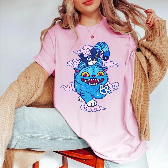 Velto The Tiger And The Bird Lovers Light Pink T-Shirt All Size S-5XL