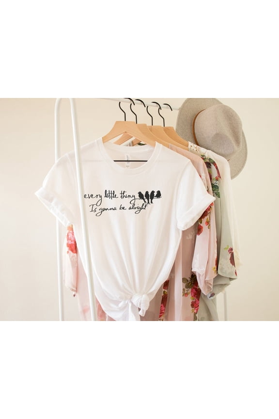 Three Little Bird Shirt, Reggae TShirt, Peace Shirt, Hippie T Shirt, Every Little Thing Gonna Be Alright, Jamaican T Shirts, Song Lyrics Tee All Size S-5XL