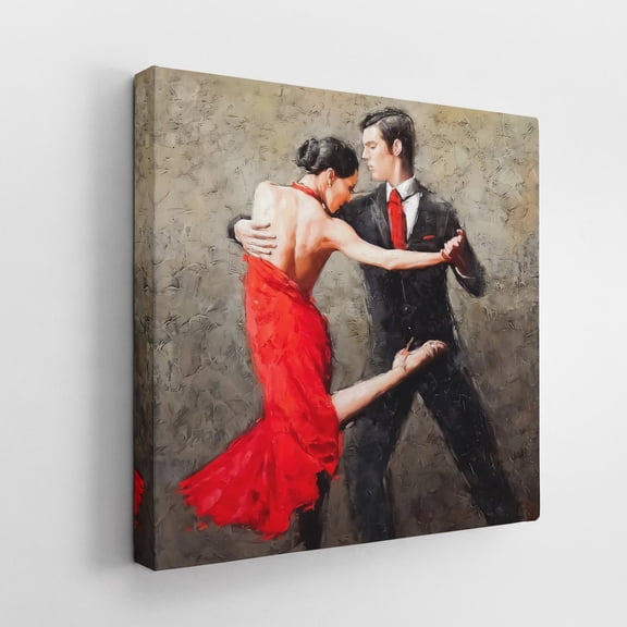 Velto Timeless Tango - Elegant Dance Canvas - Romantic Art Gift For Dance Lovers Canvas, 12x18 UNFRAMED