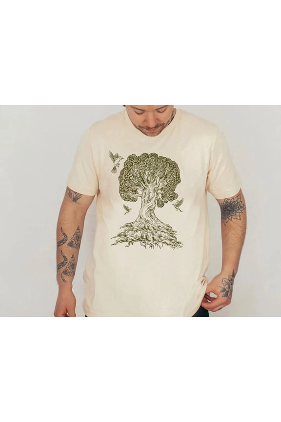 Tree Shirt, Gnarled Tree T-shirt, Men's Graphic Tee, Tree of Life Shirt, Cool Gifts, Tree Tee, Gnarled Tree Shirt, Nature Lover Shirt, Tree All Size S-5XL