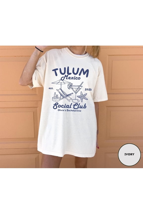 Tulum Bachelorette Graphic T-Shirt Mexico Beach Party Bridal Cancun Vacation Style, Full Size S-5XL