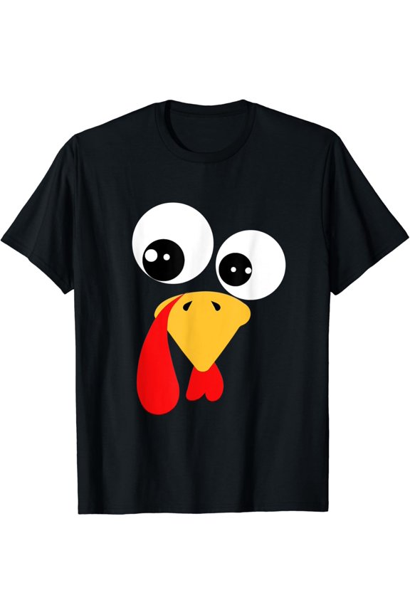 Turkey Face Thanksgiving Family Costume Turkey T-Shirt All Size S-5XL
