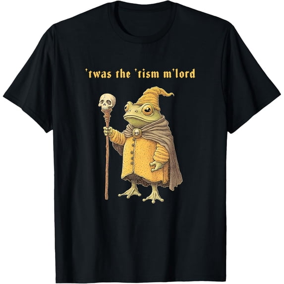 Velto Twas the 'Tism M'Lord Wizard Frog Autism Witch T-Shirt All Size S-5XL