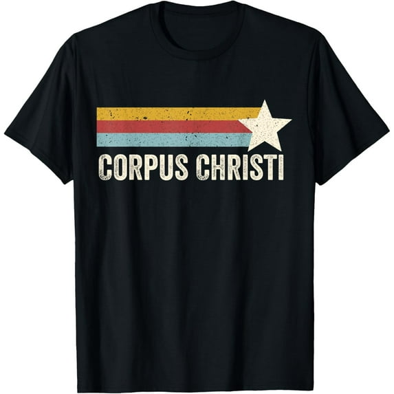Velto US American City 70's Star USA - Vintage Corpus Christi T-Shirt All Size S-5XL