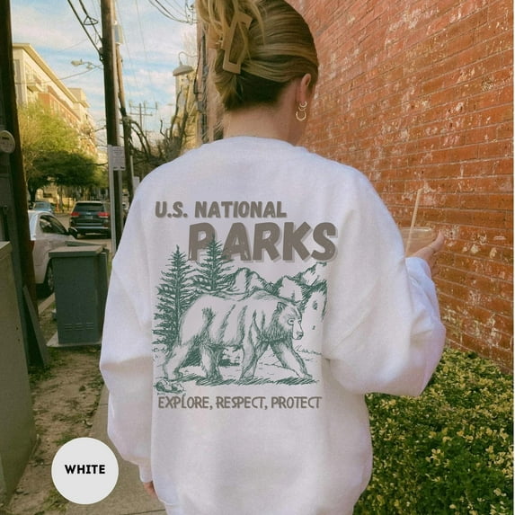 Velto US National Parks Vintage Hiking Granola Girl Adventure Sweatshirt Full size S-5XL