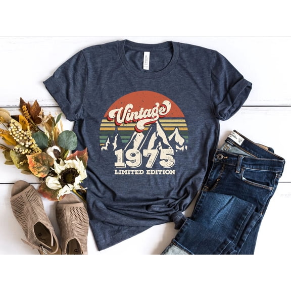 Velto Vintage 1975 Retro 50th Birthday Shirt 50th Birthday Gift For Women,50th Birthday Gift For Men,50th Birthday Best Friend,50th Birthday Woman All Size S-5XL