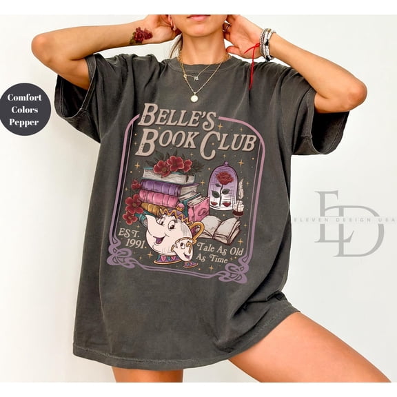 Velto Vintage Belles Book Club Shirt, Tale as Old as Time Shirt ,Princess Shirts, Belle's Books Shirt,Gift For Book Lover Shirt, Tee All Size S-5XL