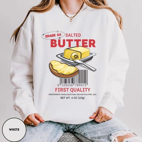 Velto Vintage Butter Lover Baking Gift Sweatshirt for Baker Full size S-5XL