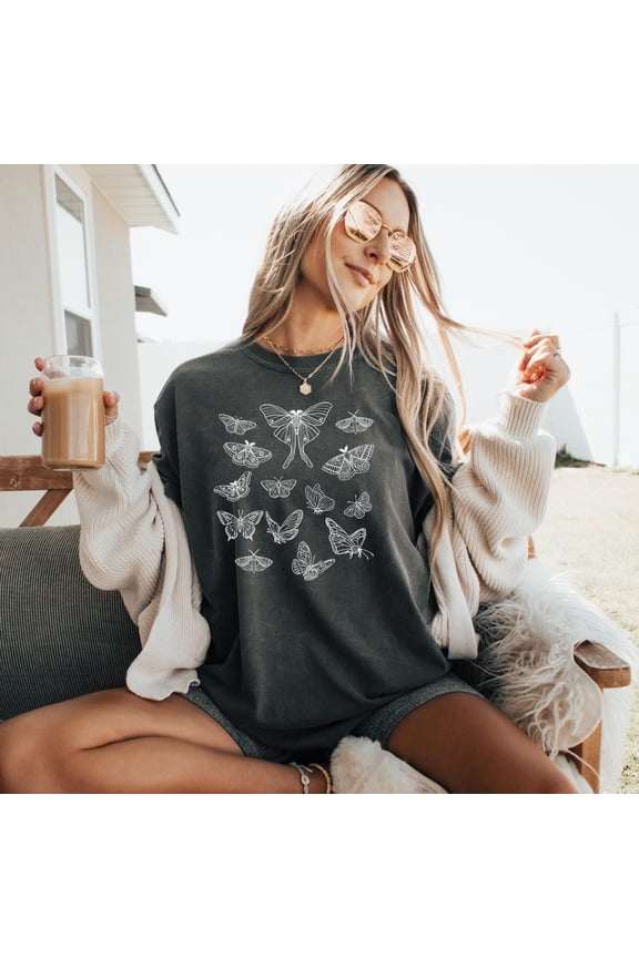 Vintage Butterfly Print Shirt: Boho Cottagecore Tee All Size S-5XL
