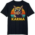 thumbnail image 1 of Velto Vintage Cat Music Gifts For Teens Girls Women Men Karma T-Shirt All Size S-5XL, 1 of 5