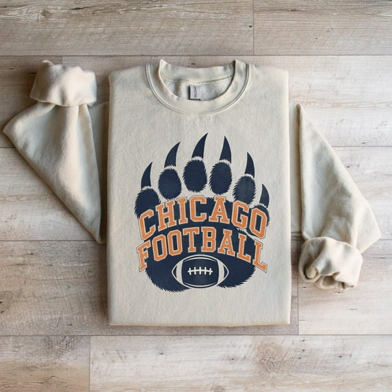 Velto Vintage Chicago Football Crewneck: Bears Retro T-Shirt All Size S-5XL