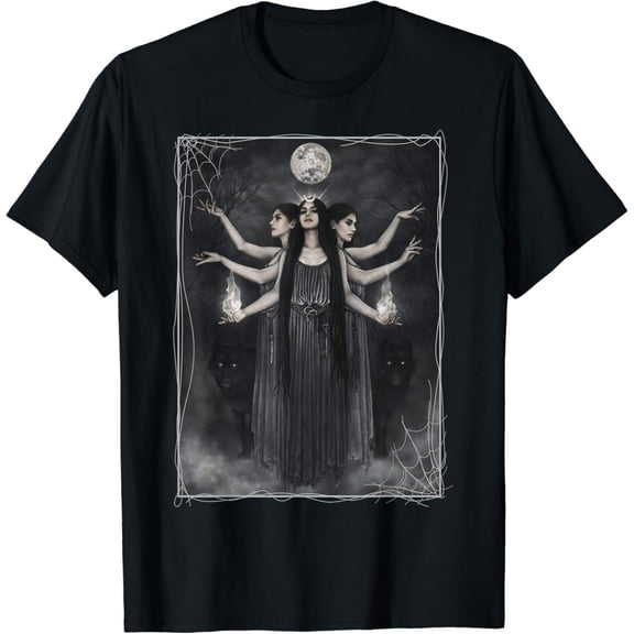 Velto Vintage Cottagecore Aesthetic Witches werewolves Moon Witchy T-Shirt All Size S-5XL
