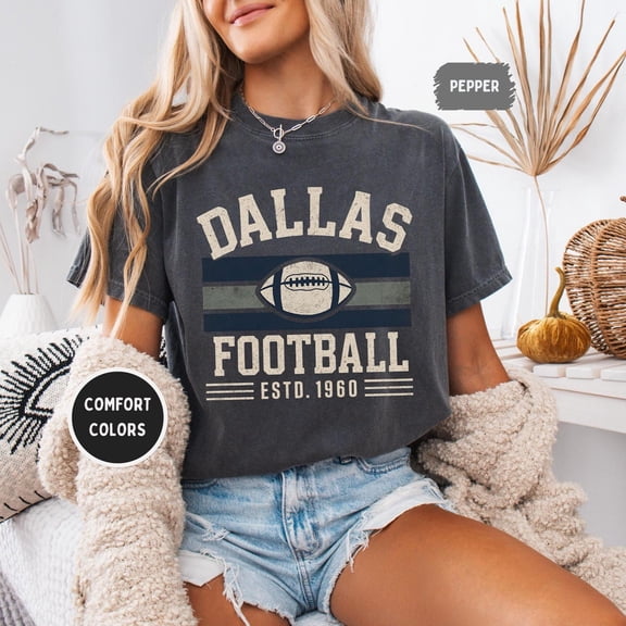 Velto Vintage Dallas Football Shirt - Unisex Tee, Retro Dallas Team T-shirt, Distressed Sports Apparel, Gift for Football Fans, All Size S-5XL