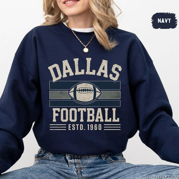 Velto Vintage Dallas Football Sweatshirt - Unisex Crewneck, Team Fan Apparel, Sports Fan Gift, Game Day Gear, Dallas Sweater, Football Lover Gift All Size S-5XL