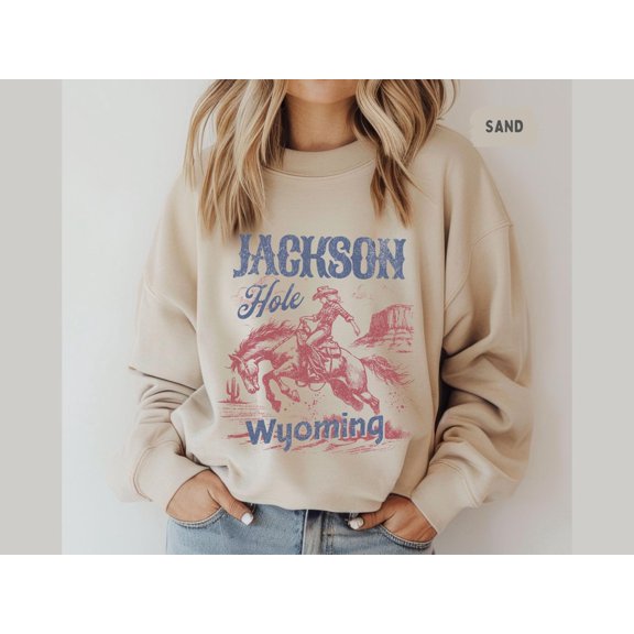 Velto Vintage Jackson Hole Wyoming Sweatshirt, Wyoming State Sweater, Jackson Hole Souvenir, Desert Crewneck, Western Desert sweat, Rodeo tee All Size S-3XL