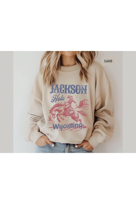 Vintage Jackson Hole Wyoming Sweatshirt, Wyoming State Sweater, Jackson Hole Souvenir, Desert Crewneck, Western Desert sweat, Rodeo tee All Size S-3XL