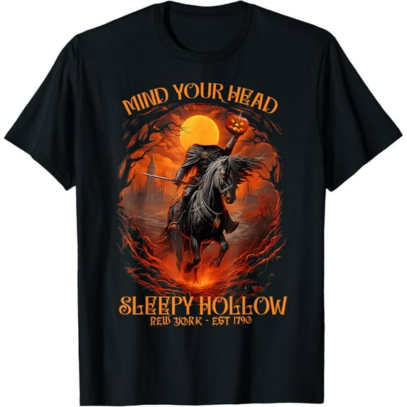 Velto Vintage Mind Your Head Sleepy Hollow Headless Horseman T-Shirt All Size S-5XL