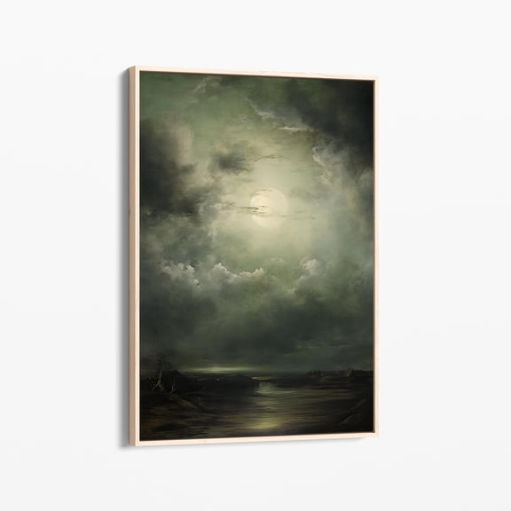 Velto Vintage Night Cloud Canvas Print | Cloud Wall Art | Sky Wall Art | Antique | Cloud Canvas #Vnc2 Canvas, 16x24 0.75-Inch Pine Wood Frame