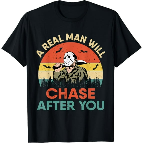 Velto Vintage Real Man Will Chase After You Character T-Shirt All Size S-5XL