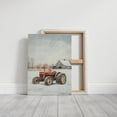 thumbnail image 1 of Velto Vintage Red Tractor Winter Scene Canvas – Snowy Barn for Farmhouse Country Holiday Decor, SIZE 8x12 INCLUDE Pine Wood Frame 1.25-Inch, 1 of 4