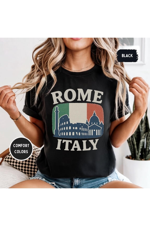 Vintage Rome Italy T-Shirt, Unisex Tee, Retro Rome Shirt, Italy Travel Shirt, Rome Souvenir Shirt All Size S-5XL