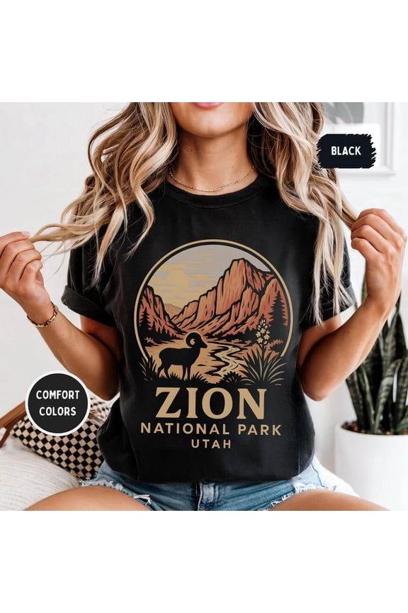 Vintage Zion National Park T-shirt, Unisex Tee, Unique Gift, Outdoor Lover Shirt, Retro Graphic Tee, Nature Lover, National All Size S-5XL
