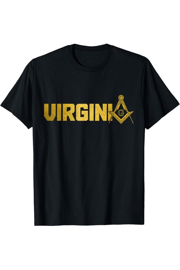 Virginia Masonic Square & Compass T-Shirt All Size S-5XL