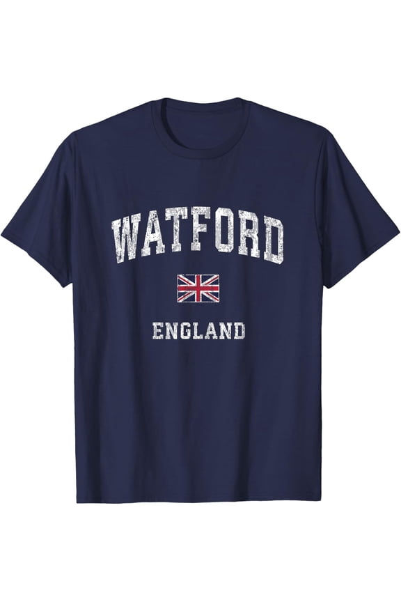 Watford England Vintage Athletic Sports Design T-Shirt All Size S-5XL