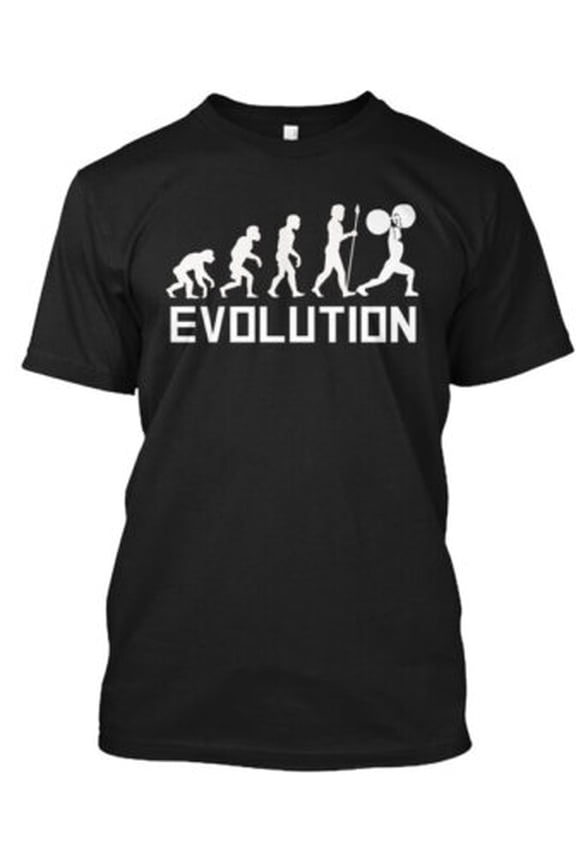 Weightlifting Evolution T-Shirt Made in the USA All Size S-5XL