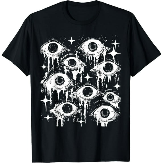 Velto Weirdcore Eyeballs | Goth Witch Goblincore Dark Cottagecore T-Shirt All Size S-5XL