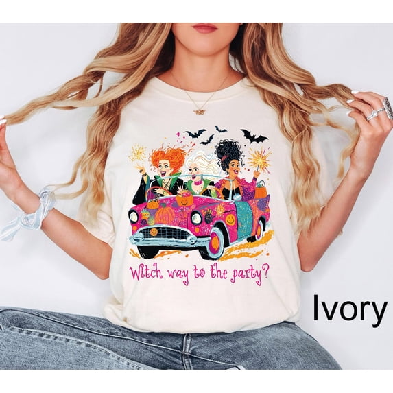 Velto Witch Way to the Party Happy Holiday T-shirt, Hocus Pocus Shirt, Happy Holiday Shirt, Vintage Happy Holiday , Spooky Girl Squad Happy Holiday All Size S-5XL