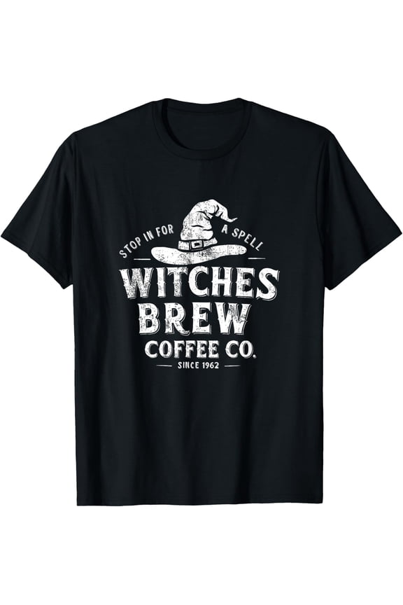 Witches Brew Vintage Coffee Coffee Costume T-Shirt All Size S-5XL