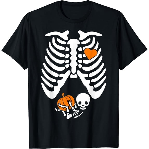 Velto Women Skeleton Shirts, Pregnancy Announcement Mom T-Shirt All Size S-5XL