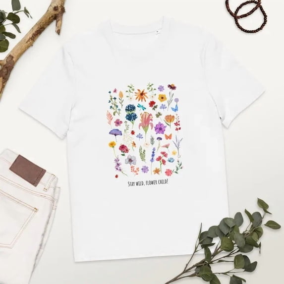 Velto Women's T-shirt Flowers Stay Wild Flower All Size S-5XL