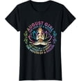 thumbnail image 1 of Velto Womens August Girl The Soul Of A Witch Birthday Hippie Soul T-Shirt All Size S-5XL, 1 of 5