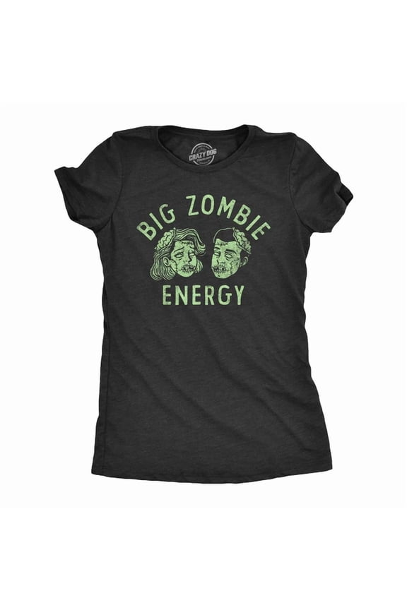 Womens Big Zombie Energy T-Shirt Spooky Undead Vibes Tee For All Size S-5XL