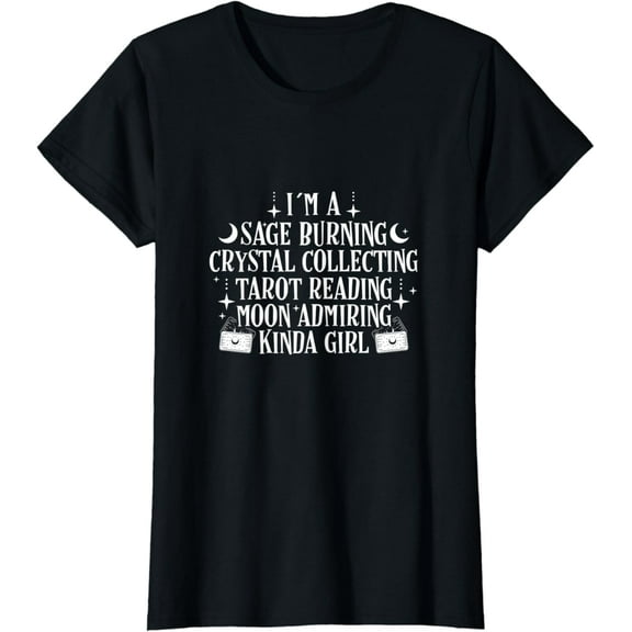 Velto Womens Sage Burning Crystal Collecting Tarot Reading Moon Admiring T-Shirt All Size S-5XL