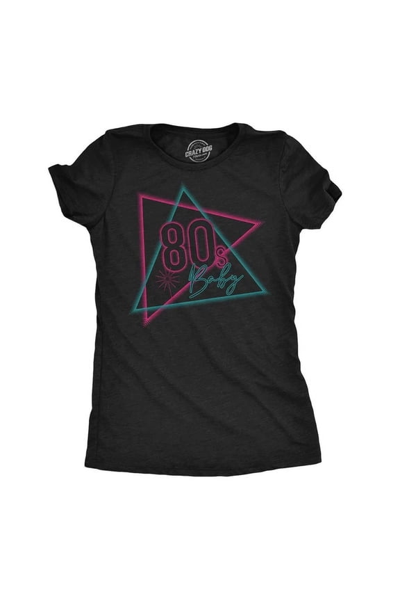 Womens T-Shirt 80s Baby Retro Graphic Tee For Ladies All Size S-5XL