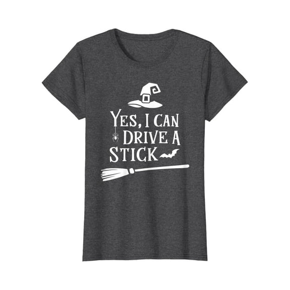 Velto Womens Yes I Can Drive A Stick T Shirt Broomstick Party Gift Idea T-Shirt All Size S-5XL