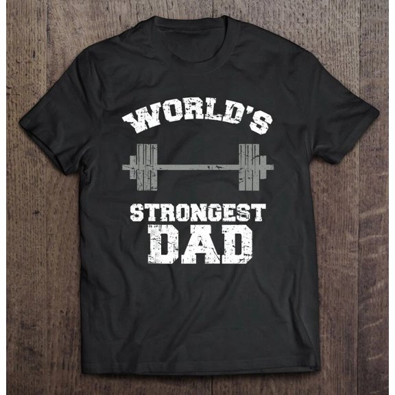 Velto World's Strongest Dad Black T-Shirt All Size S-5XL
