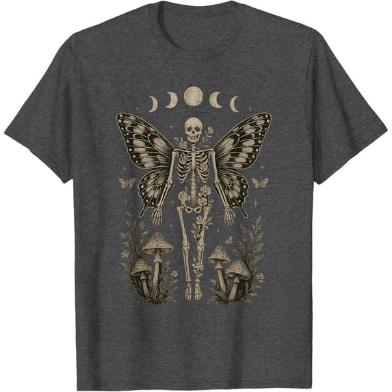 Velto Y2K Grunge Fairycore Skeleton Therian Emo Golincore Graphic T-Shirt All Size S-5XL