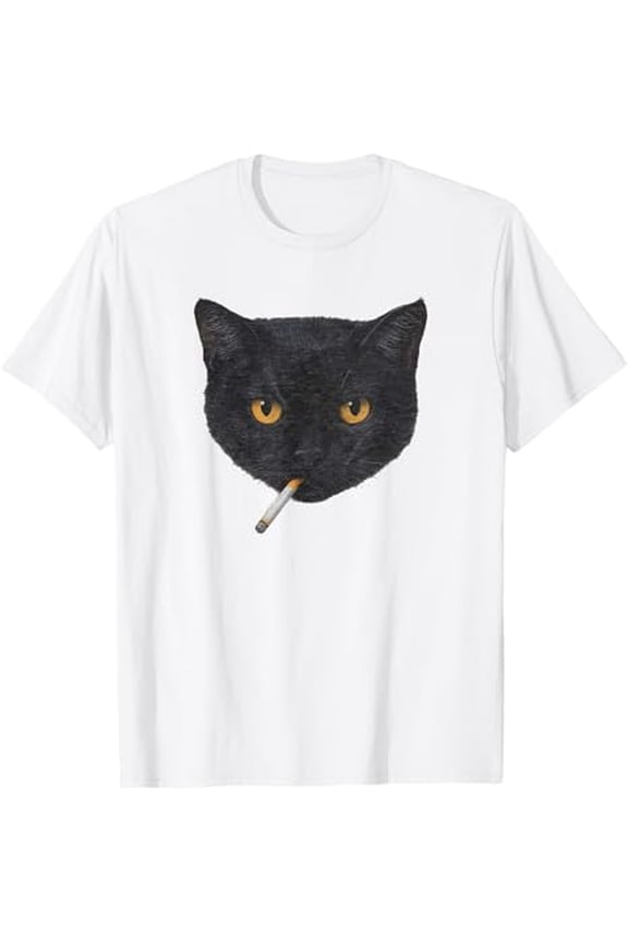 Y2K Vintage Black Cat Retro 90s Grunge T-Shirt All Size S-5XL