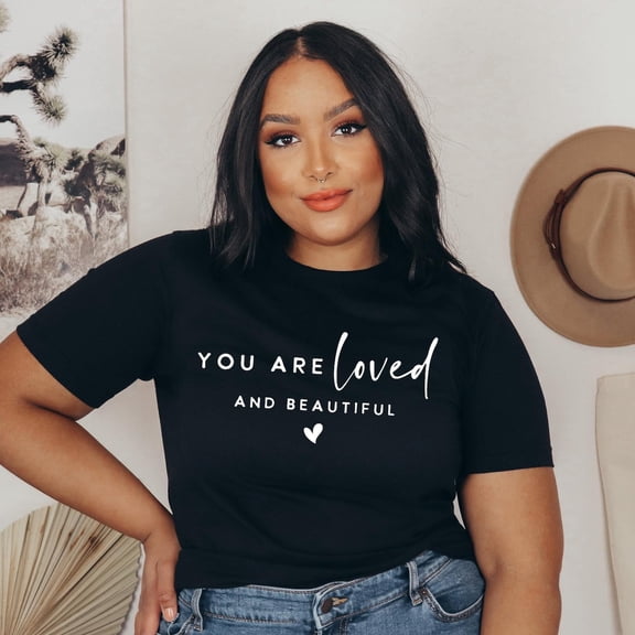 Velto You are loved and beautiful, Boho Inspirational Shirt, Positive Affirmations Shirt, Kindness Shirt, Hustle Shirt, Entrepreneur , Empowered All Size S-5XL